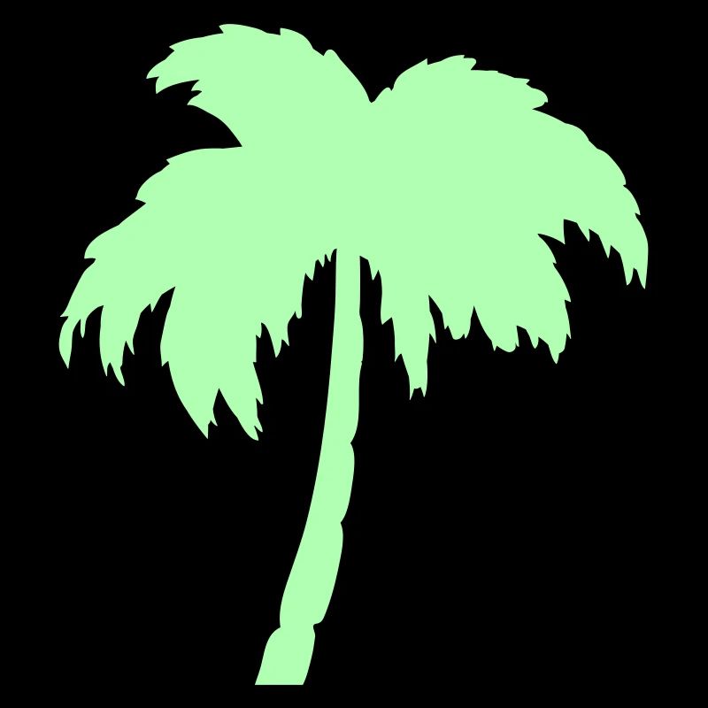 Palm Tree Mint Silhouette