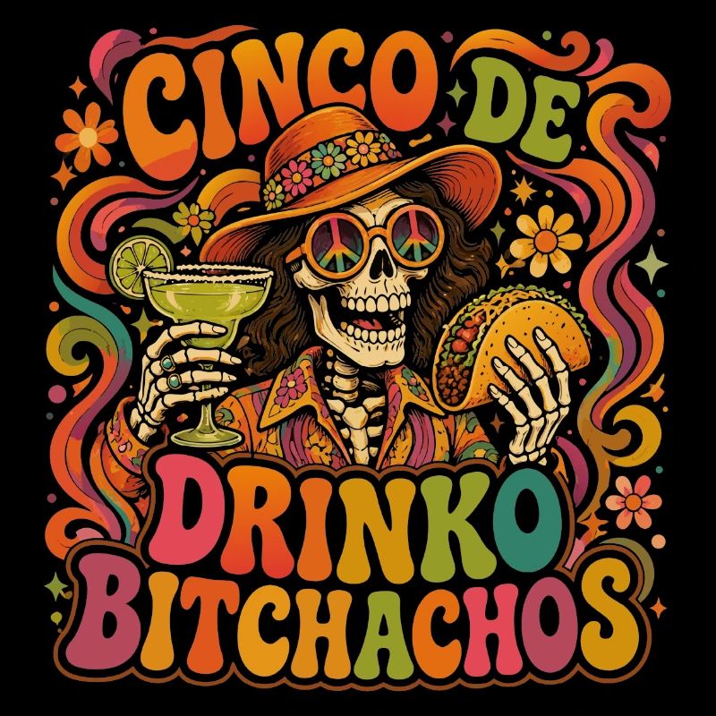 Cinco de Drinko : Squelette Hippie et Taco