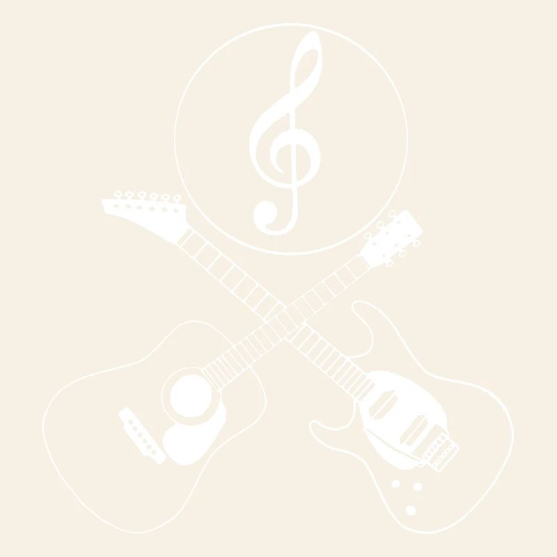Crossover guitars and treble clef