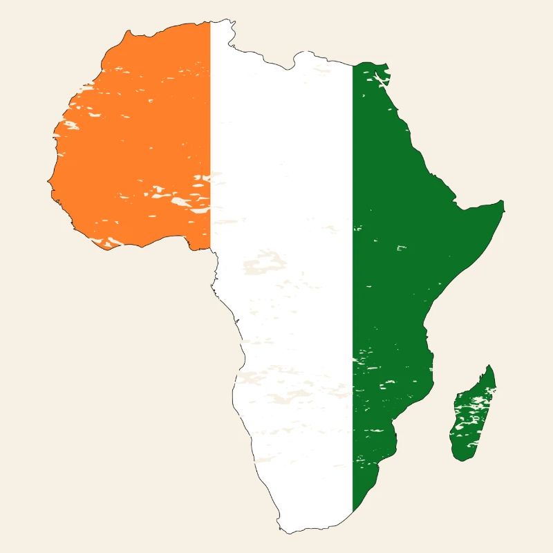 Drapeau de la Côte d’Ivoire Afrique utilisé