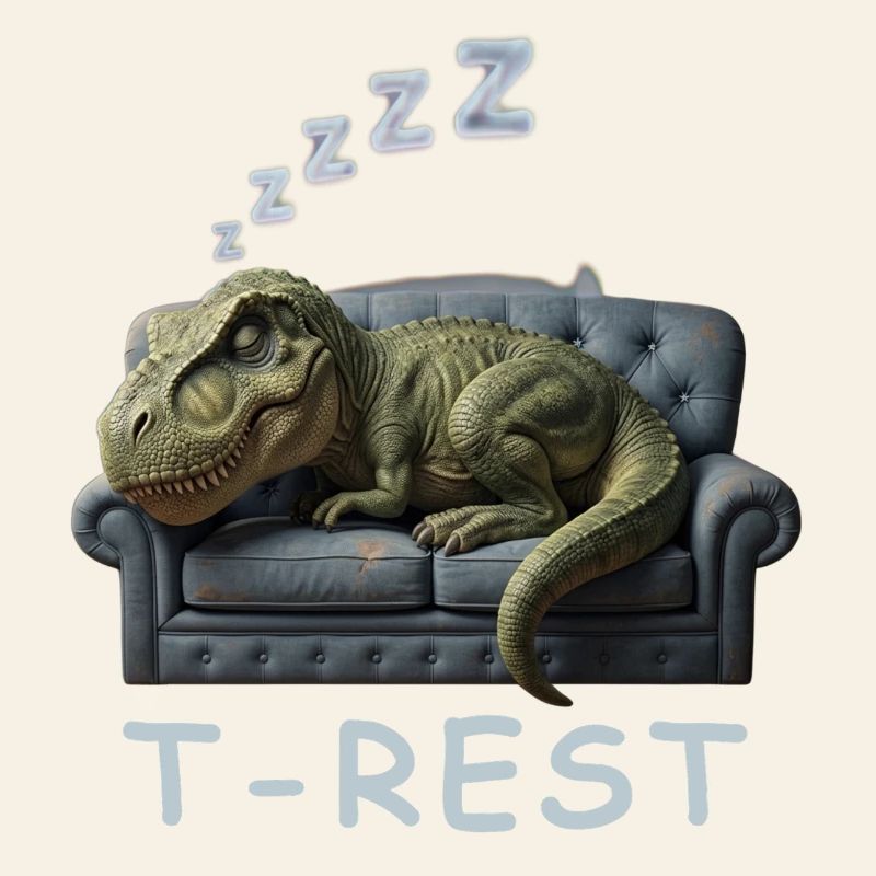 T-Rest Dino on Sofa