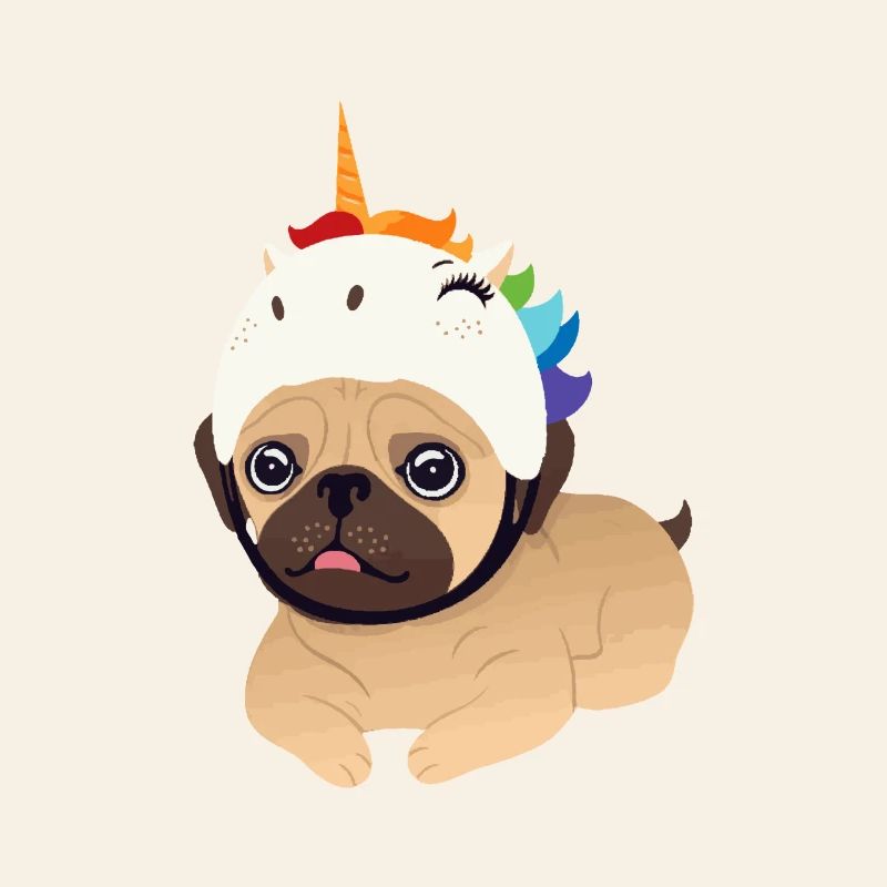 Einhorn Mops Unicorn pug