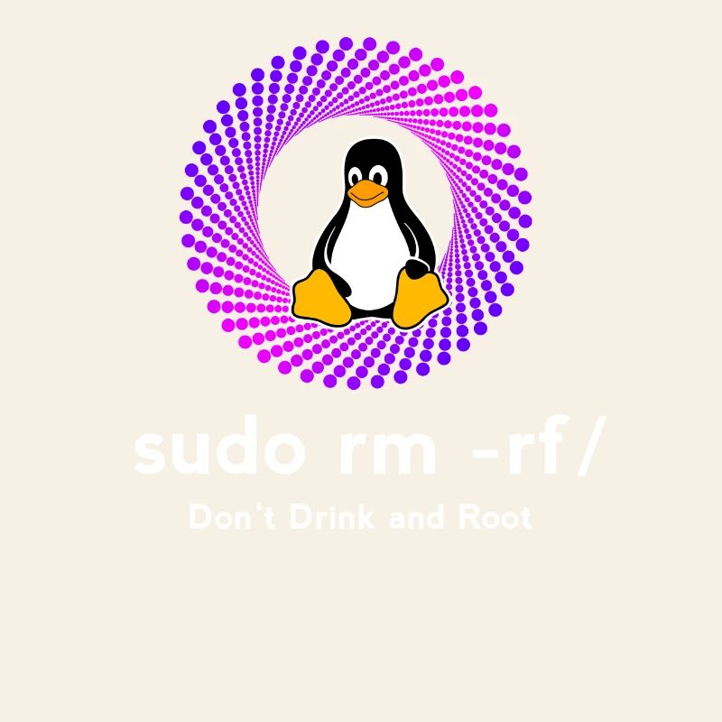 Ordinateur Sys admin Penguin Nerd pc sudo rm -rf cod