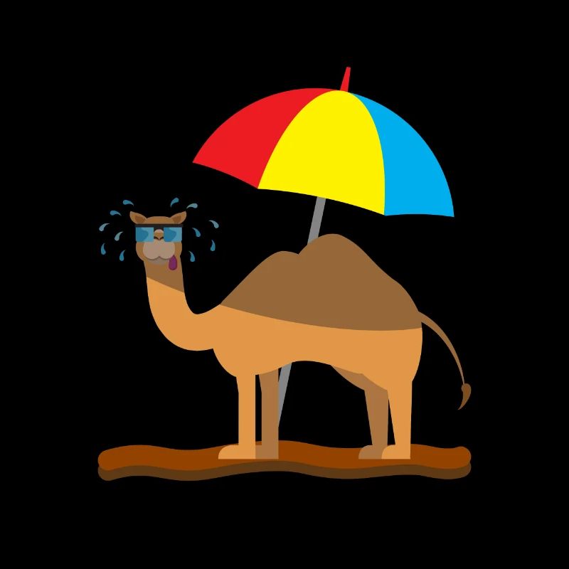 Kindershirt Kamel Kindermotiv schwitzendes Kamel