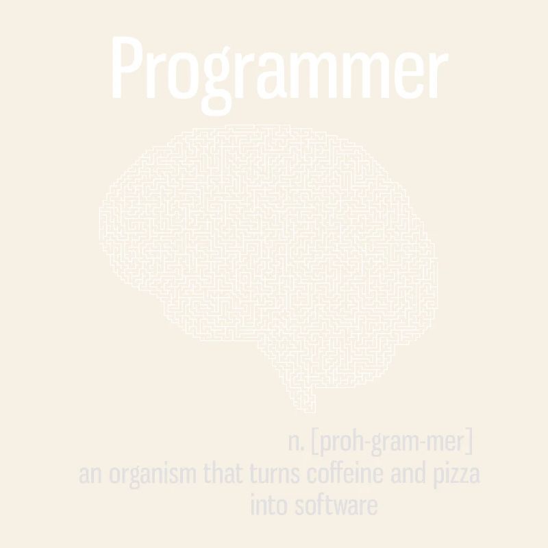 Programmeur cerveau PC ordinateur définition pizza lo