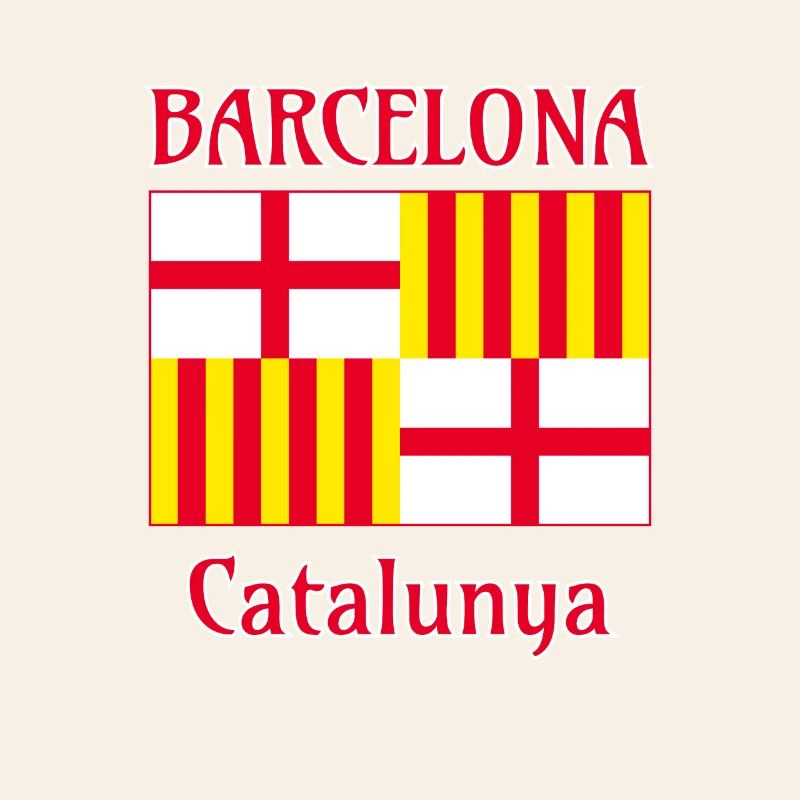 Drapeau de Barcelone en rouge, blanc et jaune
