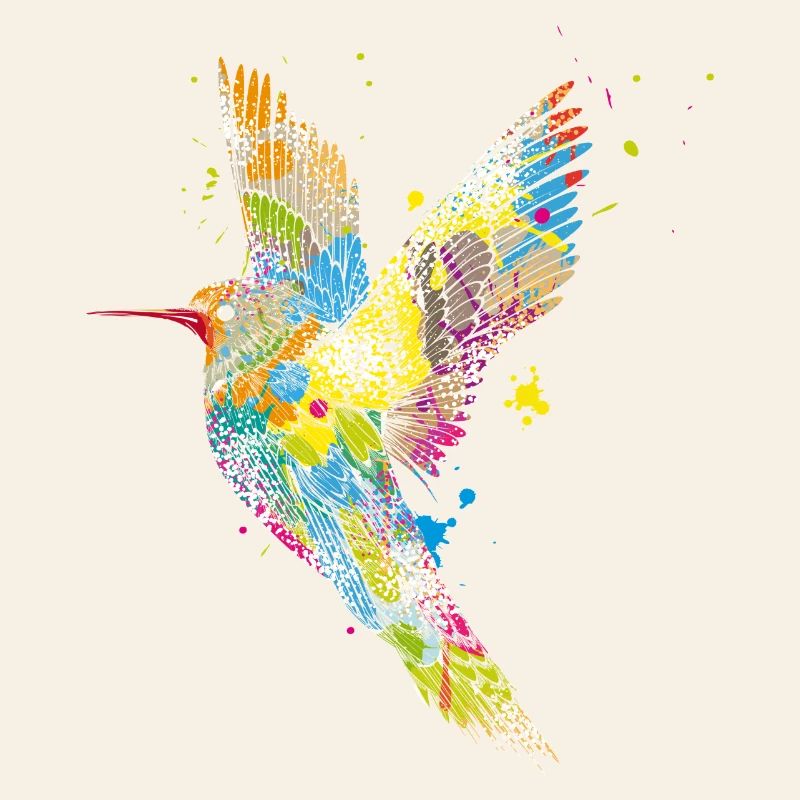 Hummingbird graffiti