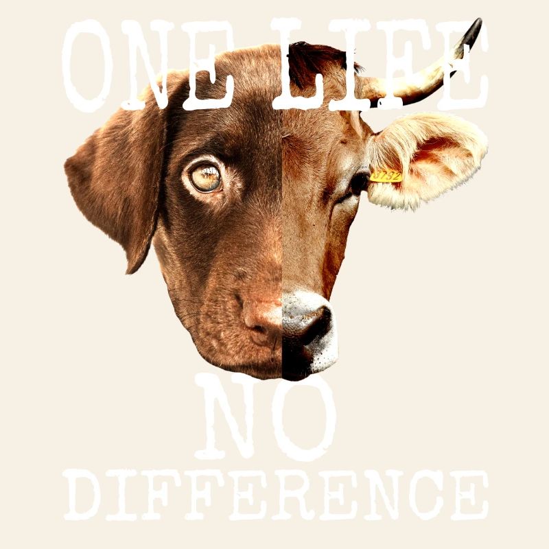 One Life No Difference Vegan Vegetarier Tierschutz