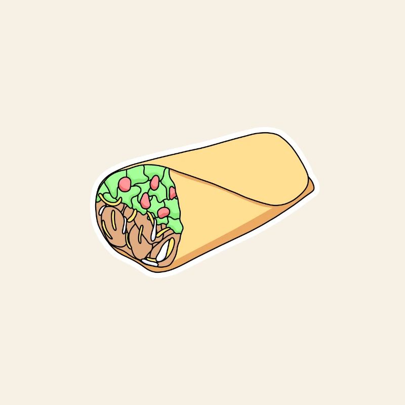 Conception d’autocollants Taco Wrap
