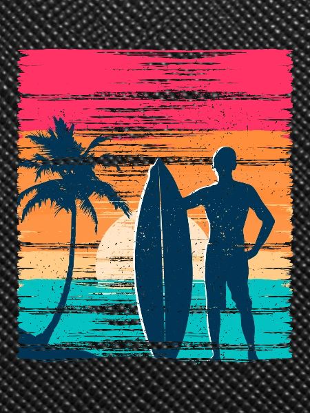 Surfer Sunset Retro