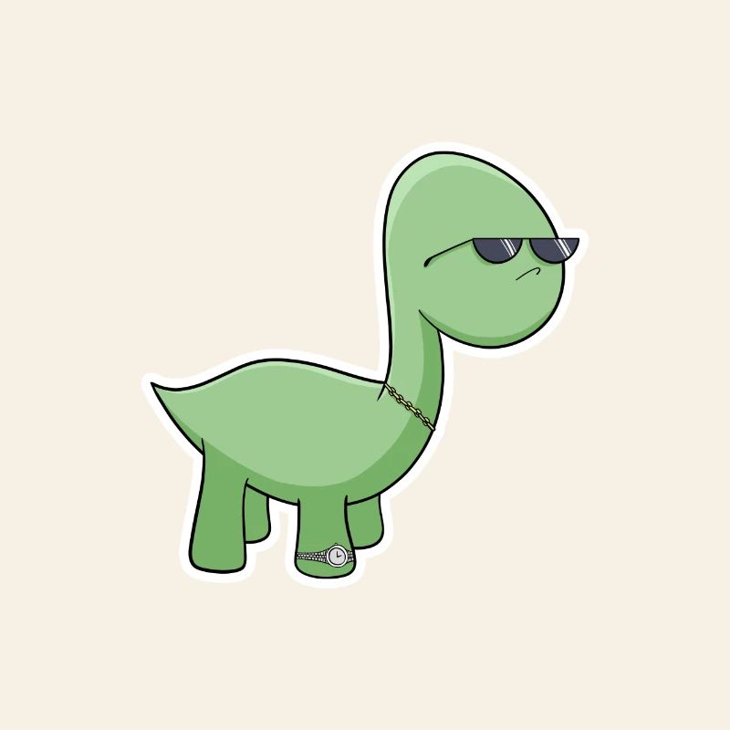 Dino mit Sonnenbrille