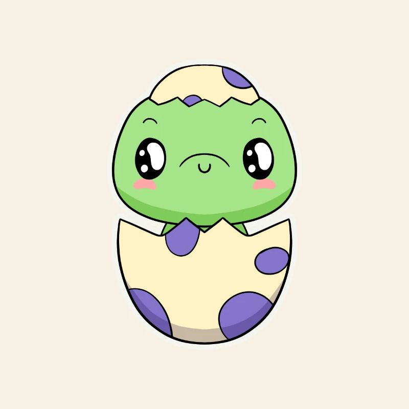 Small dinosaur from the egg