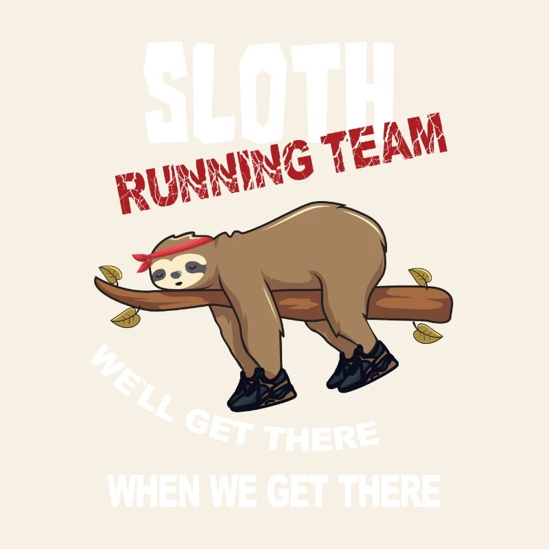 Funny Sloth Running Team Design
