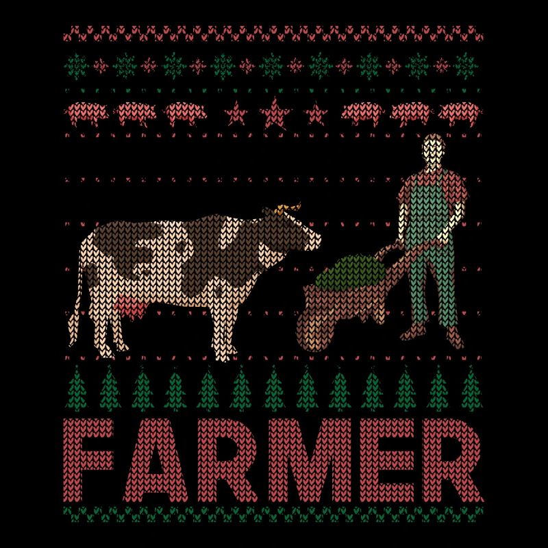 Noël fermier fermier vache