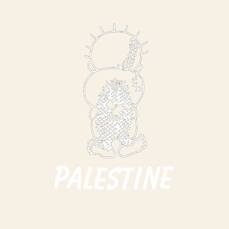 Handala looking to Palestine