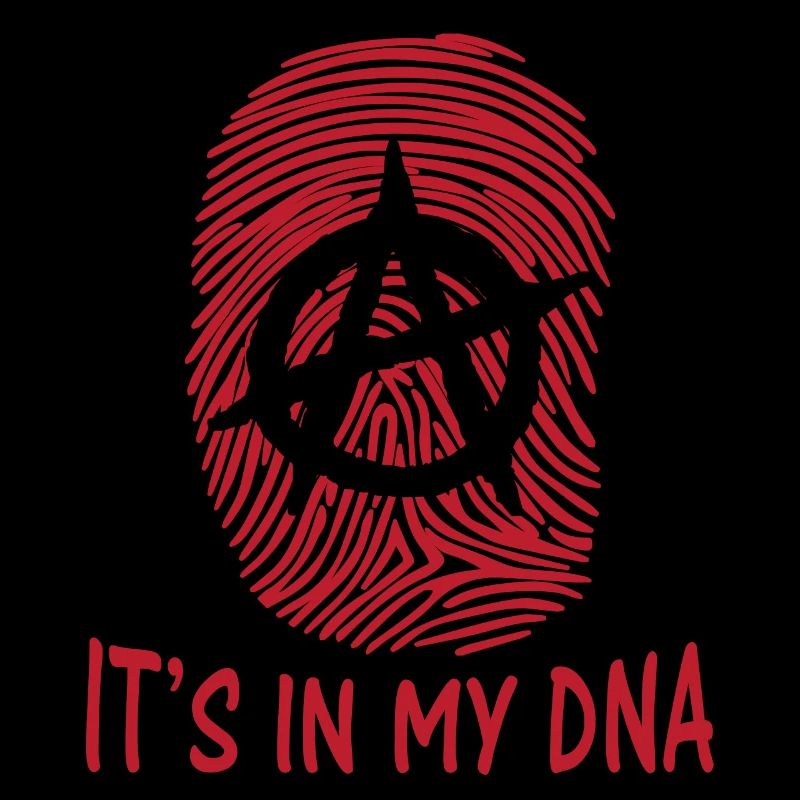 symbole de l'anarchie c'est dans mon empreinte digitale ADN Anarchie
