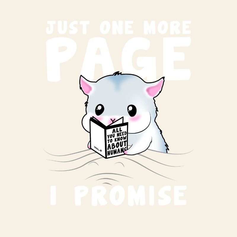 Just One More Page Hamster Lesen Bücher Nerd Gesch