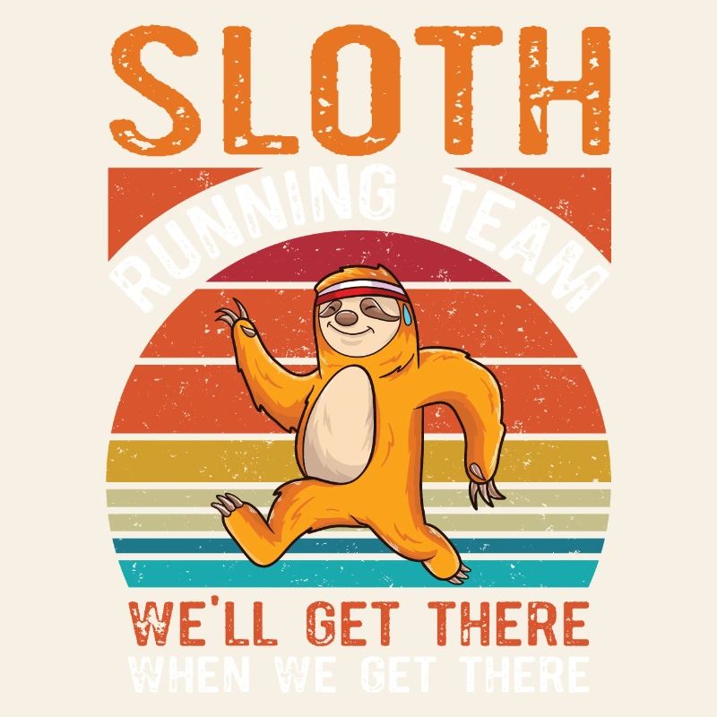 Sloth team running jogging