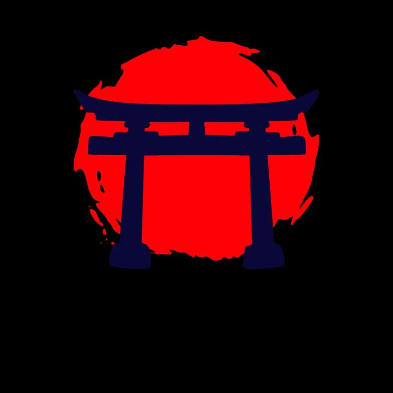 A Temple In A Red Sunset