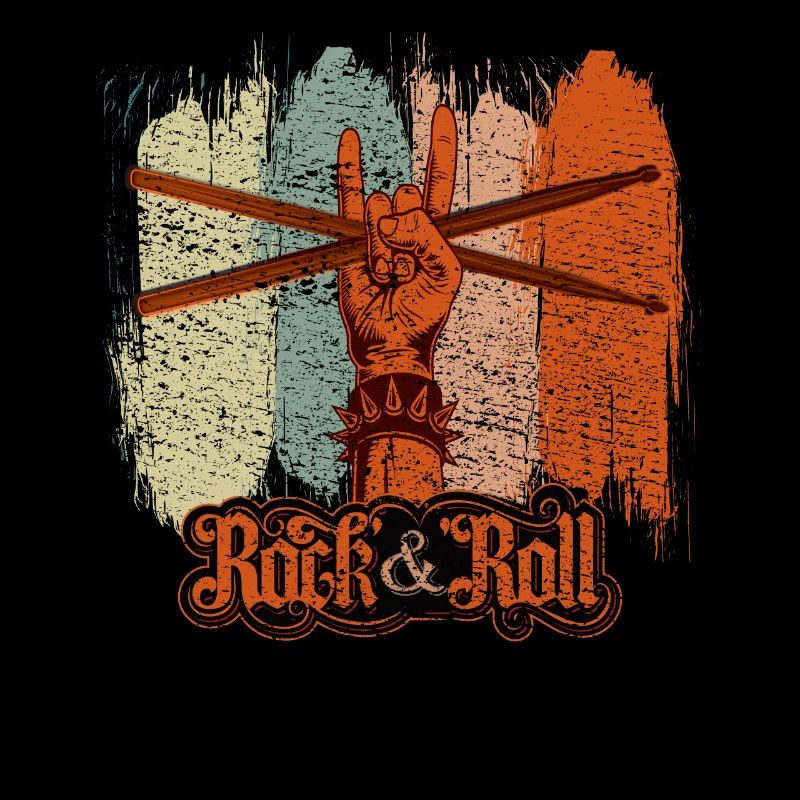 Musician drums drummer Rock & Roll drums retro