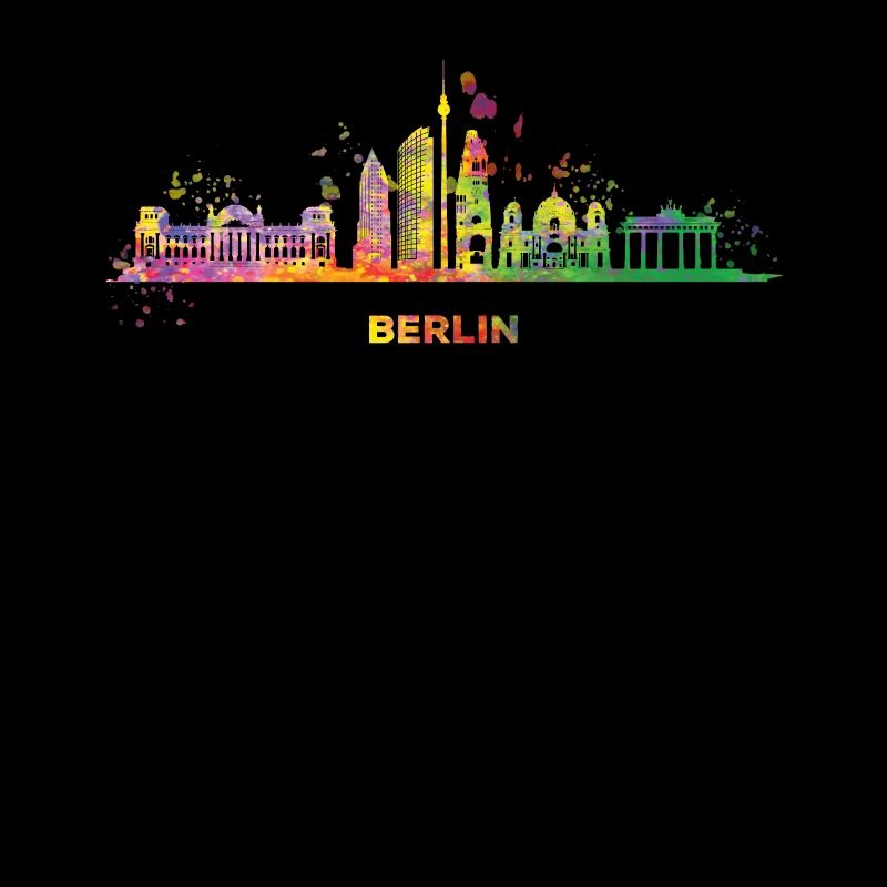 Berlin Skyline Tour de télévision colorée de Berlin