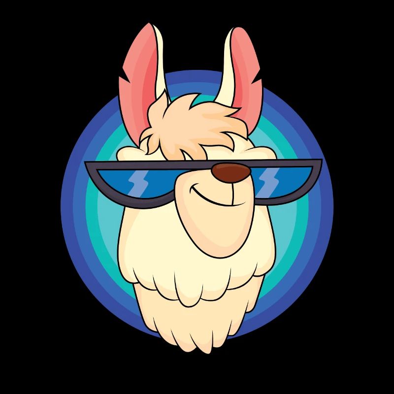 Cool llama with cool glasses