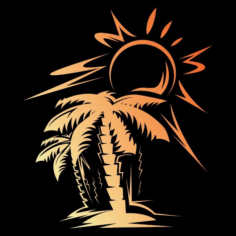 palm beach Symbol Strand Sonne Geschenk Idee