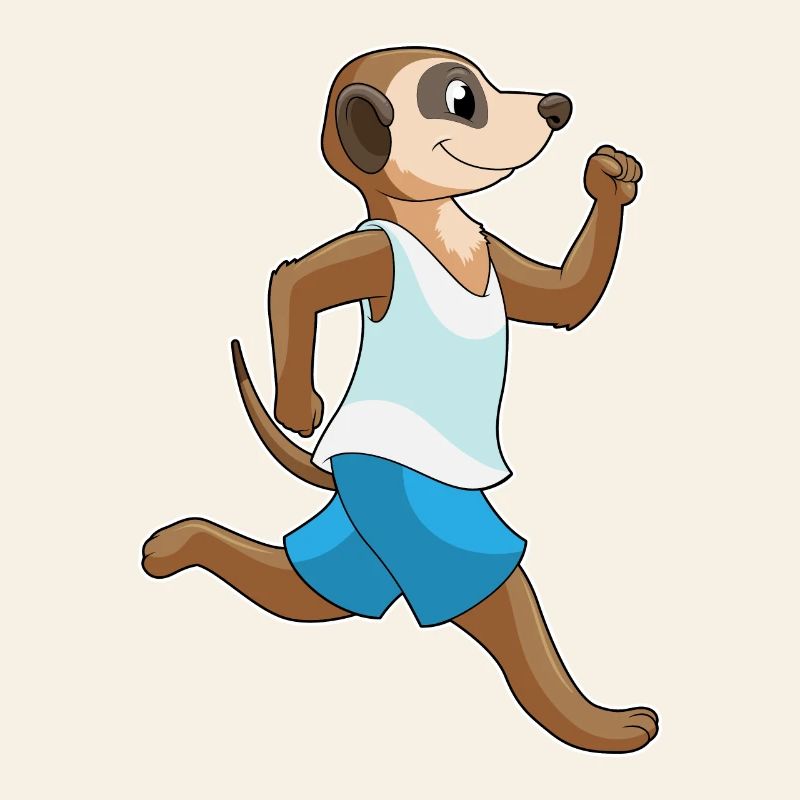 Erdmännchen Jogger Joggen Sport