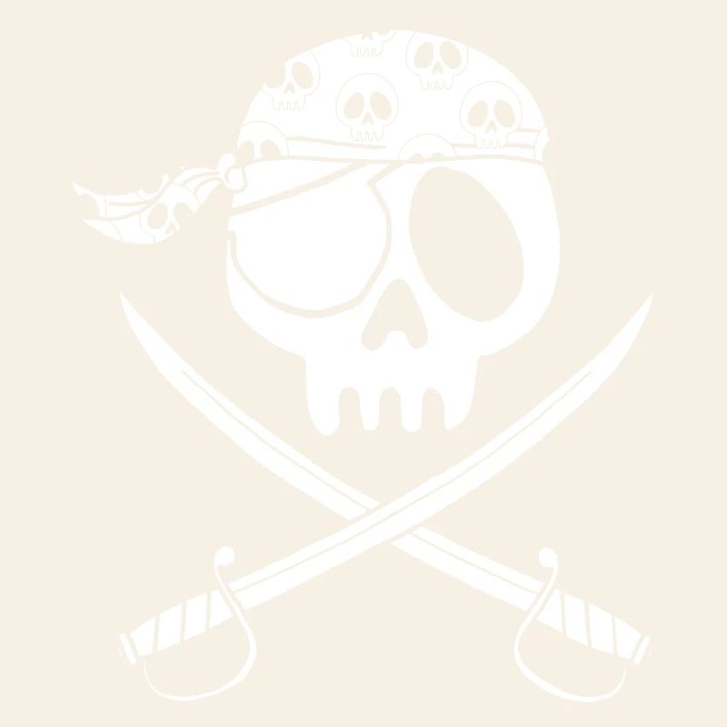 Weißer Piratenschädel