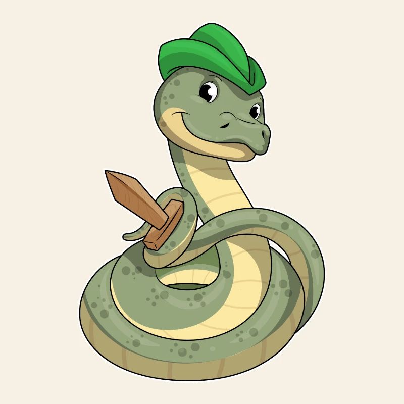 Serpent avec épée