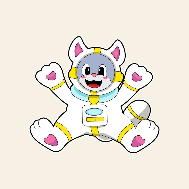 Cat Astronaut Space