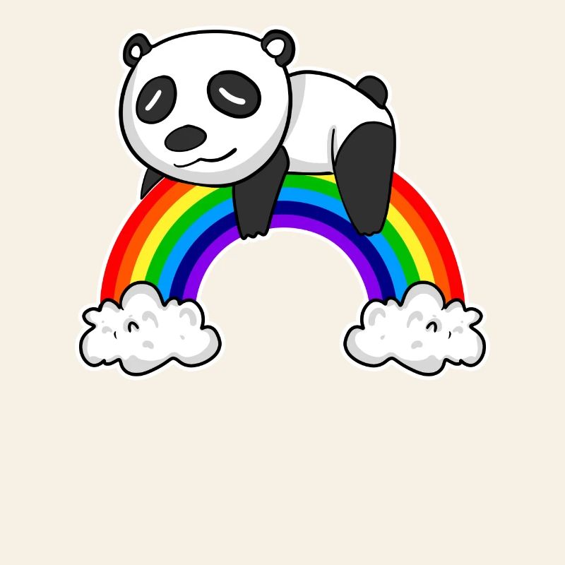 Panda arc-en-ciel