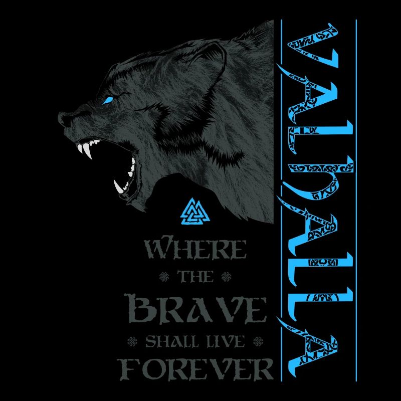 Grizzlybär Valhalla Wikinger Bär Wotansknoten