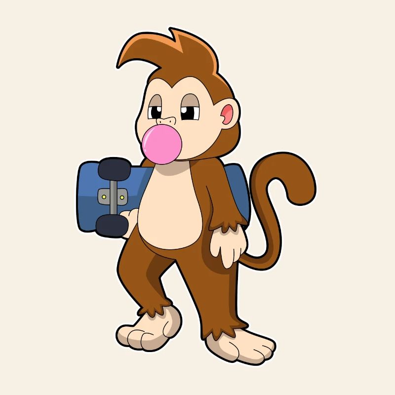 Monkey Skater Skateboard