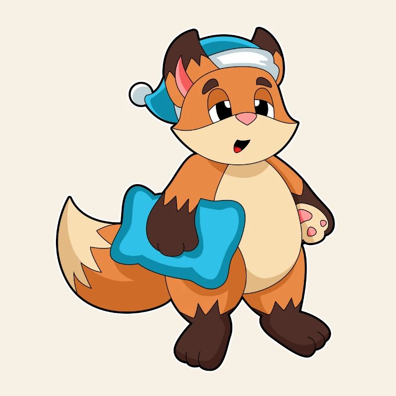 Fox Sleeping Night Cap