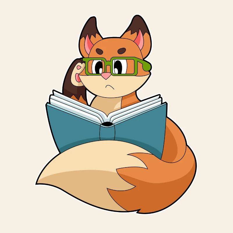 Fuchs Nerd Buch Brille