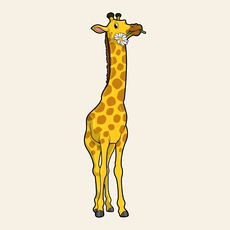 Giraffe Gänseblümchen