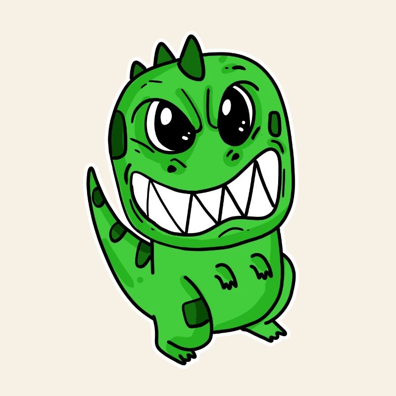 Wütender kleiner Dinosaurier
