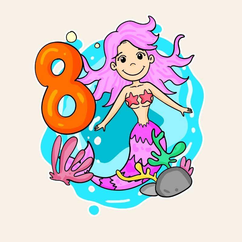 Fille de 8 ans sirène de 8 ans