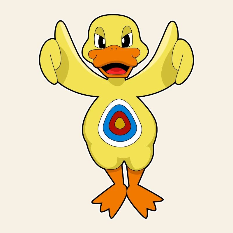Cible de fléchettes canard