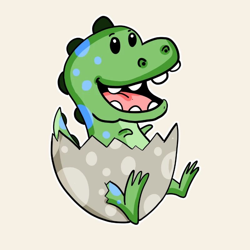 Dinosaur Egg Dino Motif