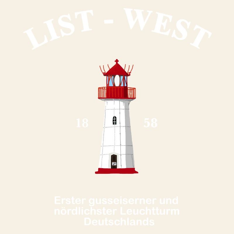 Lighthouse List-West, drawing with information