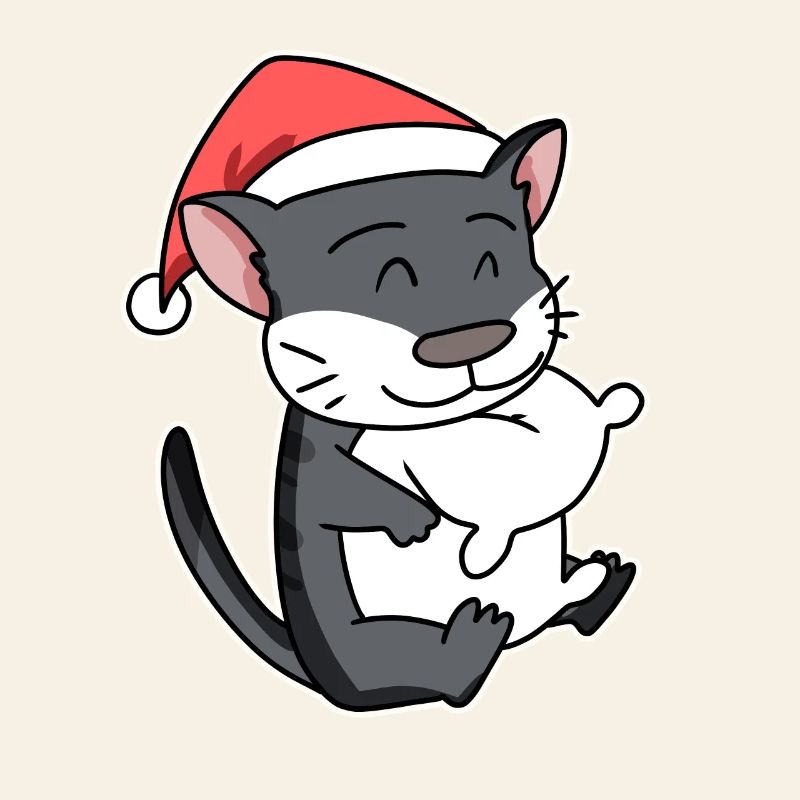Chat de forêt norvégien Chat Noël endormi