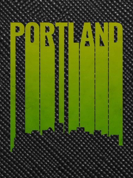 Portland Skyline Bright Green