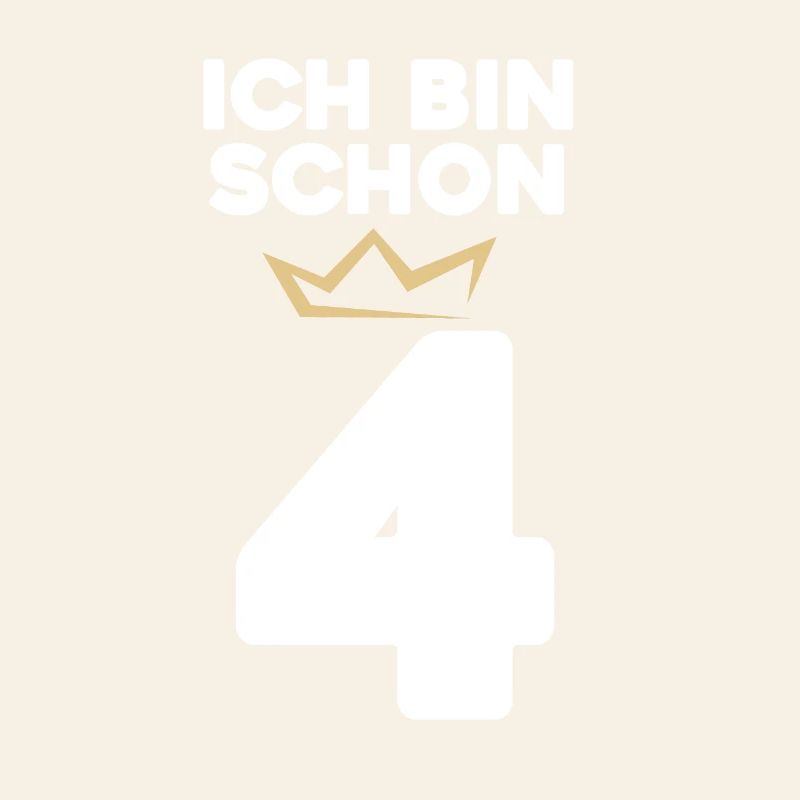 4 Geburtstag - 4 Jahre mit Krone