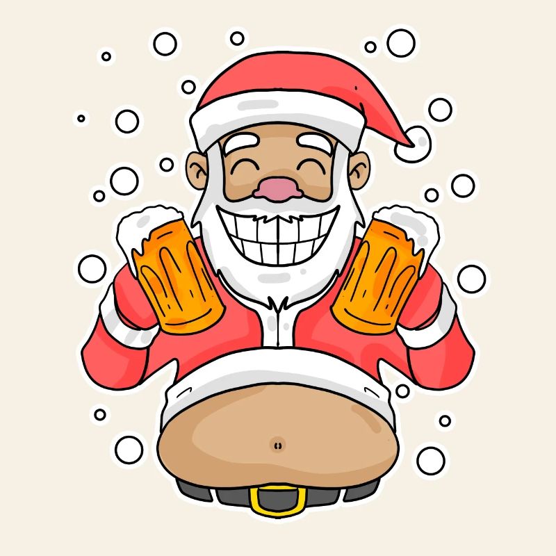 Weichmachten Bier Weihnachtsmann