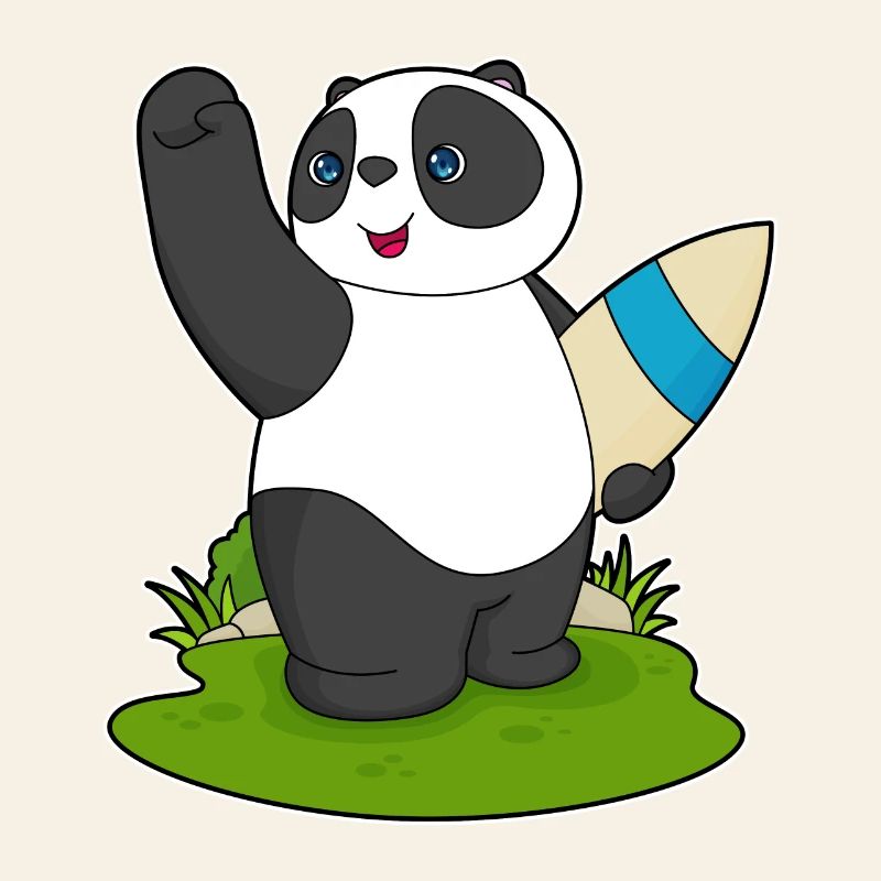 Panda Surfer Planche de surf
