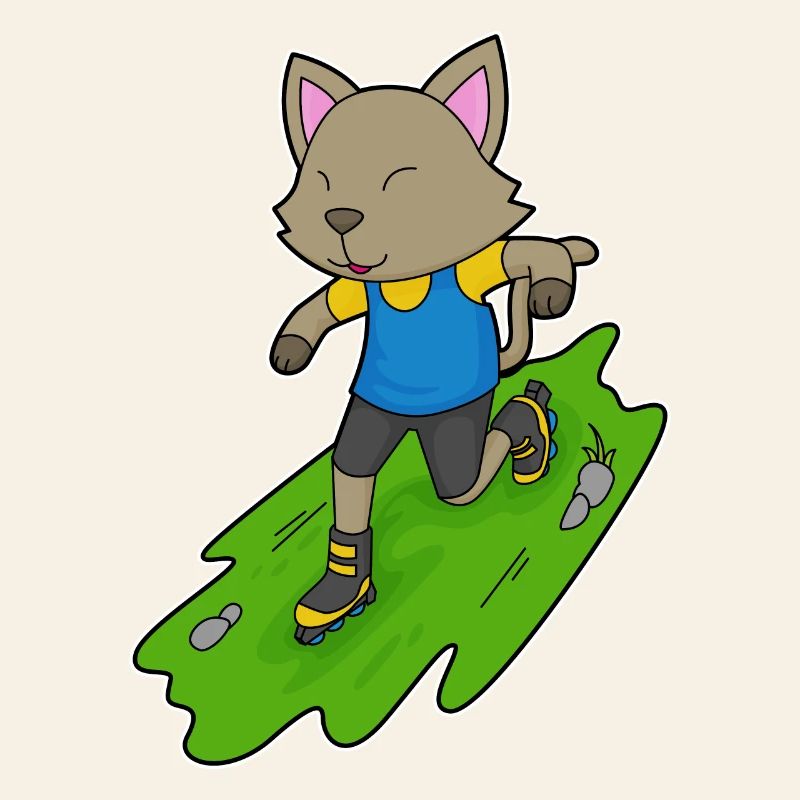 Cat Inline skating Inline skates