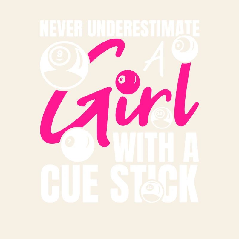 Mädchen mit Billardqueue