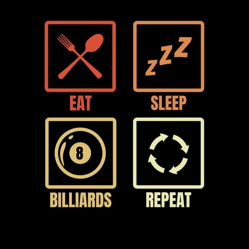 Billardspieler Routine